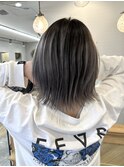 ワンレン/小顔/ネビージュ/ボブルフ/黒髪/稲毛