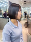 ミニウルフレイヤーカット顔周りカット前髪カット韓国ボブ/横浜