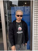 イージードリル イージーパーマ 金髪ボウズ