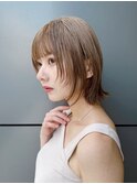 切りっぱなしェイスレイヤーミニボブ丸顔絶壁K20250816