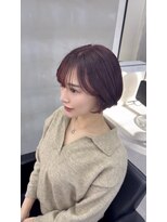 グラス 春吉2号店(glass)&nbsp;ショート/ショートカット/レッド/ブリーチ縮毛/羽エクステ