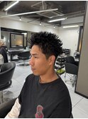 スパイキーショート　ピンパーマ　海老名パーマ　メンズパーマ