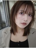 レイヤーカットウルフカットボブグレージュオリーブべージュ