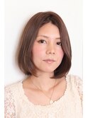 大人小顔かわいい上品なワンレンAラインボブ30代40代50代