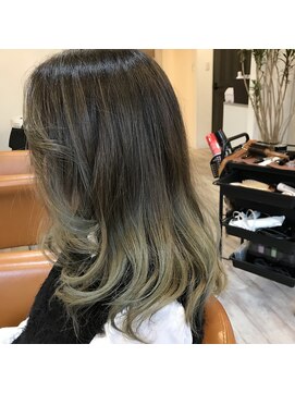 ラグ(RAG) グレージュ系グラデーションカラー