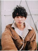 無造作ビッグウェーブパーマ