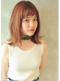 オレンジベージュボブ