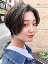 ロータス(Lotus)&nbsp;ハイライトショートボブ　担当カタダジュンペイ　【堀江】