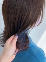 リンダバイネオリーブ 白楽店(Linda by neolive) 隠せるインナーカラーデザインカラーと外ハネくびれミディアム