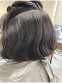 縮毛矯正で作るワンカールボブ