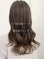 デジタルパーマ　オルチャン　くびれ　秋冬人気　高柳