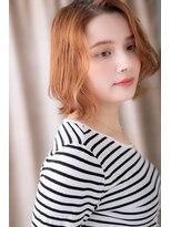 カバーヘア ブリス 川口(COVER HAIR bliss)&nbsp;ルミエールジンジャーくせ毛風金髪ボブウルフZ川口10代20代30代