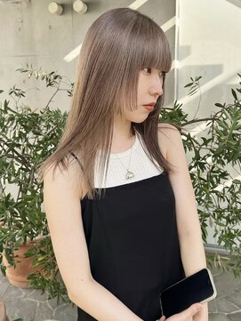 ローウェ 愛知豊橋(Louwe) 髪質改善トリートメント透明感ベージュカラーボブヘアセット豊橋