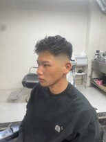 メリケンバーバーショップ フクオカ(MERICAN BARBERSHOP FUK)&nbsp;メンズカットマッシュパーマカルマパーマフェードアッシュ