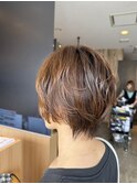 ミセスの丸みマッシュボブ