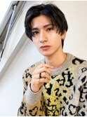 メンズフェードカット爽やかパーマアップバングツーブロック