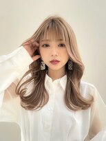 ロンド レア 天神大名店(Lond Le’a)&nbsp;デザインカラー/レイヤーカット/ウェットヘア/オリーブベージュ