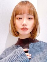 Say.黒髪ボブルフネビージュ小顔ワンレンミルクティーボブ表参道