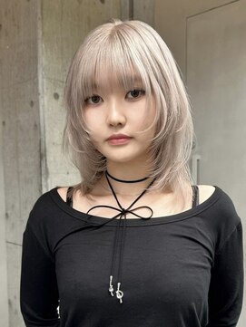 ソル ジングウマエ(SOL JINGUMAE) ミルクティーベージュダブルカラーグレージュカラーハイライト