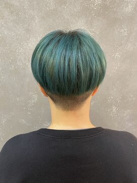 ボスコ 下北沢店(bosco) グリーン　ブリーチカラー　　《koike》