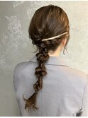 【編み下ろしヘアアレンジ】ヘアセット/メンズセット/渋谷/眉毛