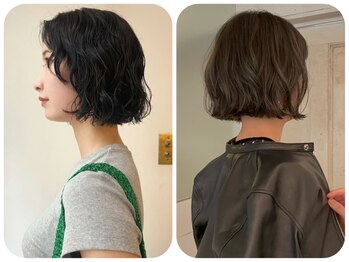 アンプラグド(unplugged)の写真/一気に垢抜けショート・ボブパーマ。アレンジ次第で“可愛い・ハンサム”どちらにもなれる！【表参道】