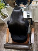 髪質改善 スーパーロング ワンレングス レイヤー 韓国風巻き