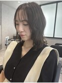 暗髪でも透け感があるカラー♪