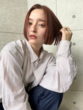 クラン 岡本(Chlan) ウェットヘア　切りっぱなしボブ　ミニボブ