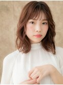 コーラルオレンジウェットヘアくびれミディアム310W越谷20代30代