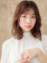 モッズヘア 越谷(mod's hair) コーラルオレンジウェットヘアくびれミディアム310W越谷20代30代