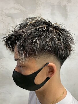 アポロ 横浜駅店(apollo) men's/スペインカール/スパイキーショート/ブルーブラック