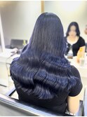 縮毛矯正.レイヤーカット.ブルーブラック.髪質改善. 黒髪