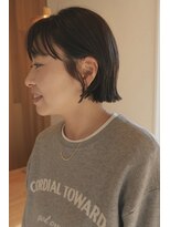 グーム(goom.) 春のこなれ感ボブ◎前髪あり×外ハネで大人カジュアルスタイル