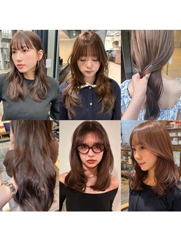 ノラ ヘアーサロン(NORA HAIR SALON)の写真/【透明感あふれる艶カラー実現◎】柔らかさと透け感を叶える春のダブルカラーで洗練された軽やかな印象へ★