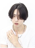 シースルー×センターパート