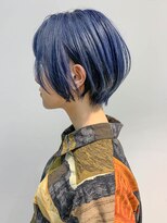 テトヘアー(teto hair) ショートボブ、ネイビーカラー、ネイビーブルー、ショートヘア