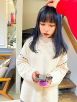 ネオリーブアイム 横浜西口店(Neolive aim)&nbsp;ネイビーカラー　ブルーカラー　インナーカラー2