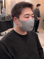 フランクスバーバーリザーブ 人形町店(FRANK’S BARBER RESERVE) アップバングナチュラルスタイル