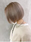 ピンクブロンド_カーキグレージュマッシュショート_ba319082