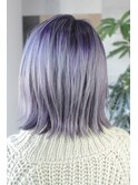 切りっぱなし×アメジストグラデーション