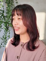 テトヘアー(teto hair) ピンクグラデーション　紫　パープル　韓国　韓国スタイル　暖色