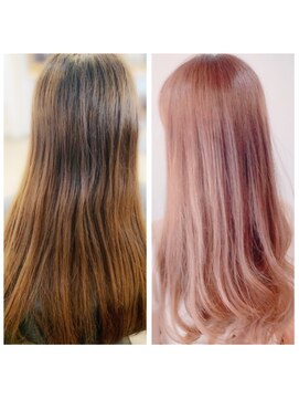 メルティー ヘア(Melty hair) ミルクティーxスウィートピンク★ブリーチなし！