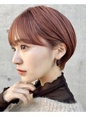 20代30代40代大人丸みショートボブ×前髪ありh