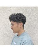 刈り上げスタイル/ナチュラルパーマ/2ブロック/ニュアンスパーマ