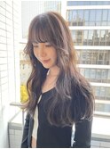 レイヤーカット×グレージュ