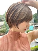 30代40代大人女性/前髪ありショートボブ/ショートヘア/髪質改善