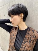 うるツヤ丸みボブウルフワンカール小顔補正立体カット