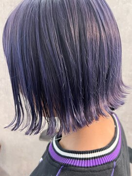 ボンドバイテトテ 三宮元町(BONDbytetote) 【BOND北】外はねカールボブ　ホワイトラベンダー