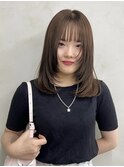 ロング/レイヤーカット/顔まわり/グレージュ/透明感カラー/渋谷